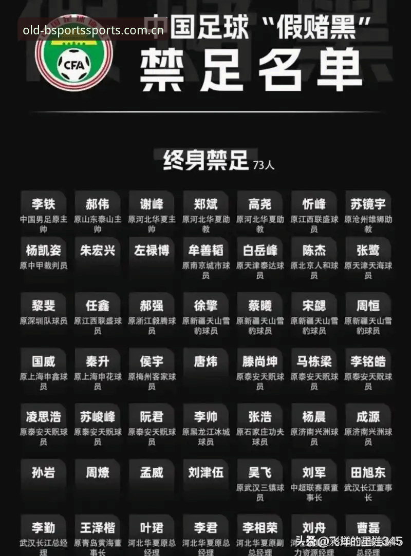 B体育苹果版稳定攻略 资深用户分享:足协公布第三批禁足名单,B体育苹果版稳定攻略助你洞悉赛事本质